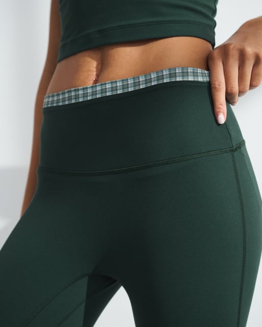 Abercrombie & Fitch Ypb studioflex 7/8-length legging in dark spruce check, 4 of 4
