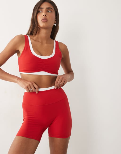 Abercrombie & Fitch - YPB Studioflex - Coordinato con pantaloncini rosso, 2 di 3
