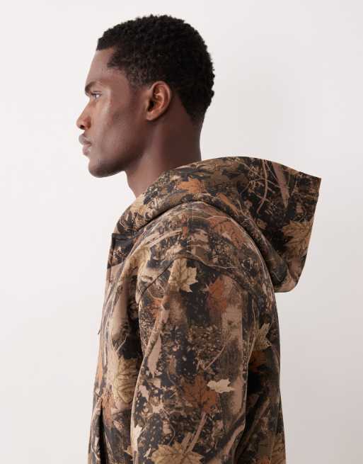 Abercrombie & Fitch - YPB - Sweat à capuche zippé avec imprimé camouflage - Vert, 4 de 5