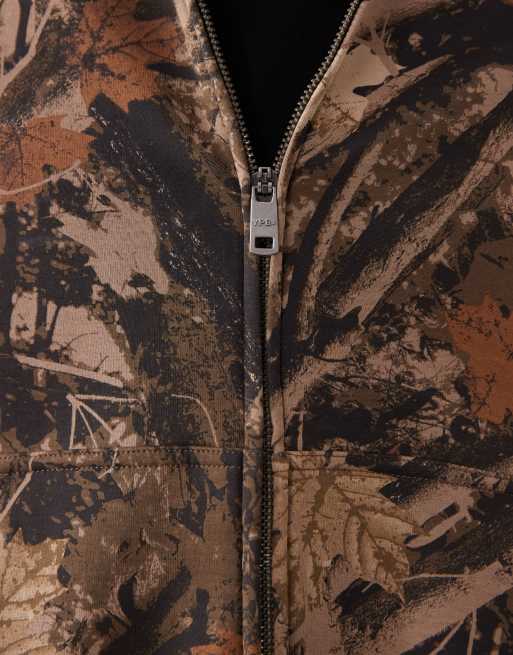 Abercrombie & Fitch - YPB - Sweat à capuche zippé avec imprimé camouflage - Vert, 5 de 5