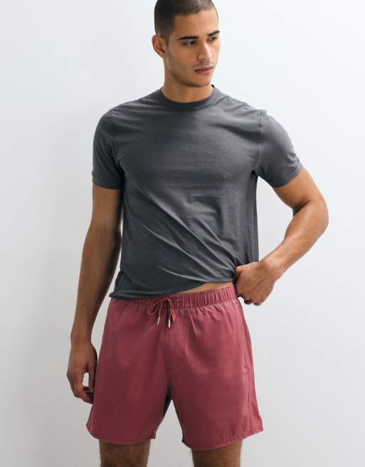Abercrombie & Fitch YPB training shorts in washed red, 5 of 5