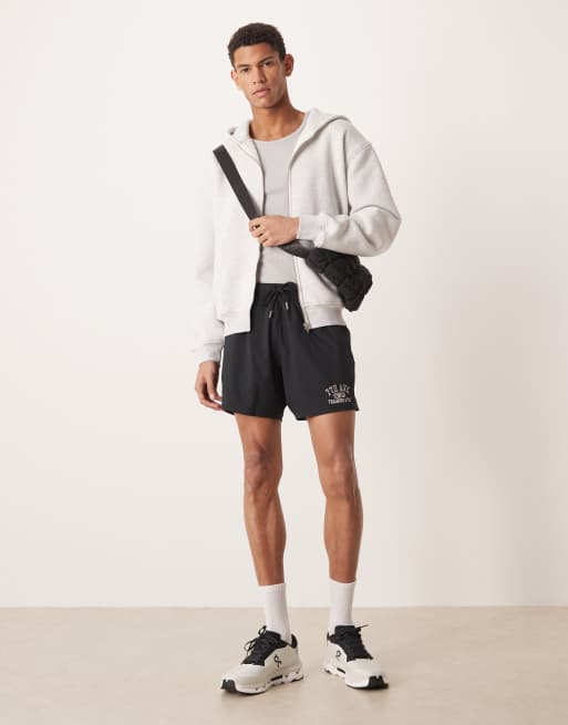 Abercrombie & Fitch YPB Work Gym graphic shorts in black, 4 of 5