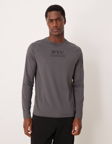 Abercrombie & Fitch YPB workout long sleeve top in gray - view 1