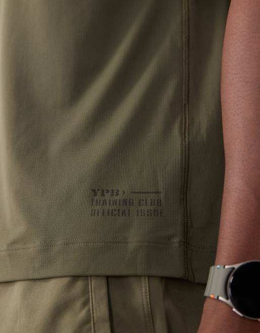 Abercrombie & Fitch YPB workout short sleeve t-shirt in green, 5 of 5