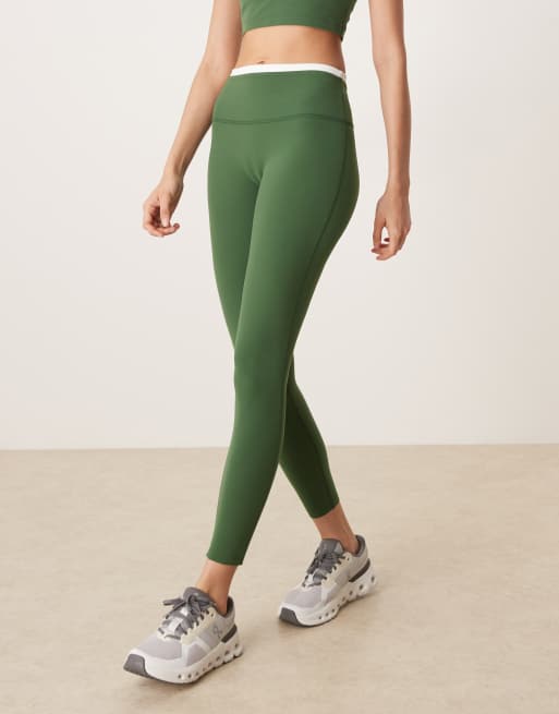 Abercrombie & Fitch - YPB - Zachte legging (set) in kaki, 4 van 5