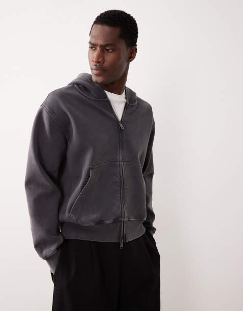 Abercrombie & Fitch YPB zip up hoodie in washed gray - view 1