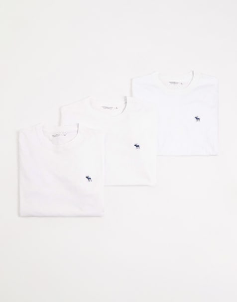 Abercrombie & Fitch – Zestaw 3 białych T-shirtów z krótkim rękawem - view 1