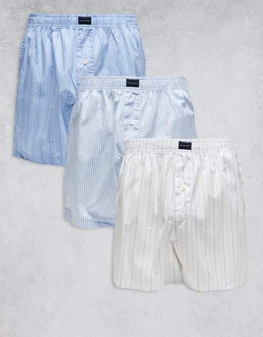 Abercrombie & Fitch – Zestaw 3 par bawełnianych bokserek w różnych kolorach