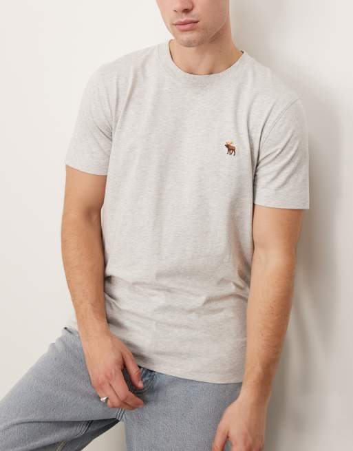 Abercrombie & Fitch – Zestaw 5 T-shirtów w kolorach czarnym, szarym, niebieskim i białym z logo