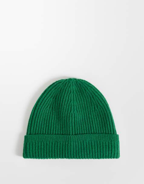 Abercrombie & Fitch – Zielona czapka beanie z prążkowanej dzianiny - view 1