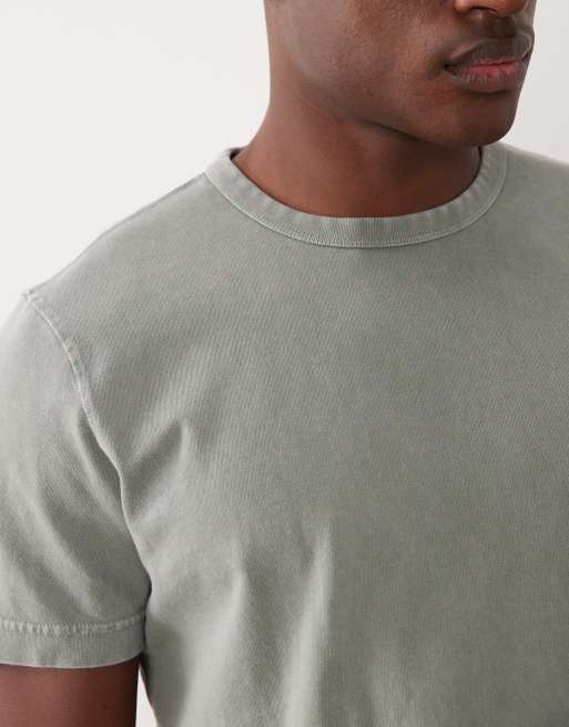 Abercrombie & Fitch – Zielony sprany T-shirt basic, 3 z 5