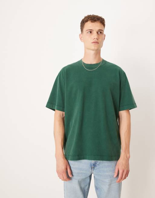 Abercrombie & Fitch – Zielony T-shirt z krótkimi rękawami