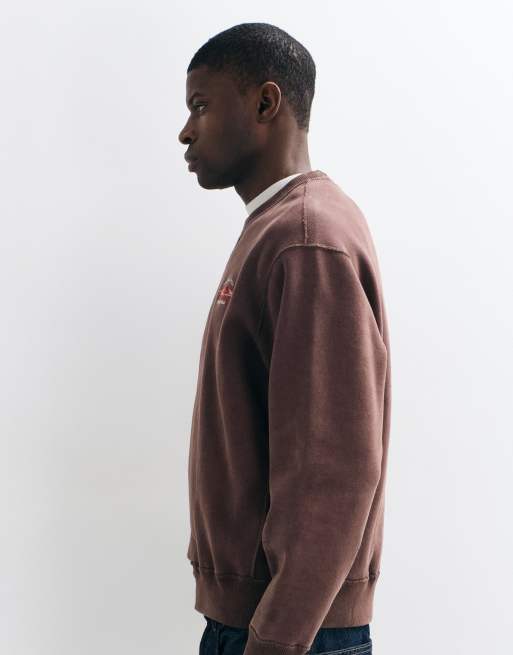 Abercrombie & Fitch zware sweatshirt met print in bruin, 3 van 10