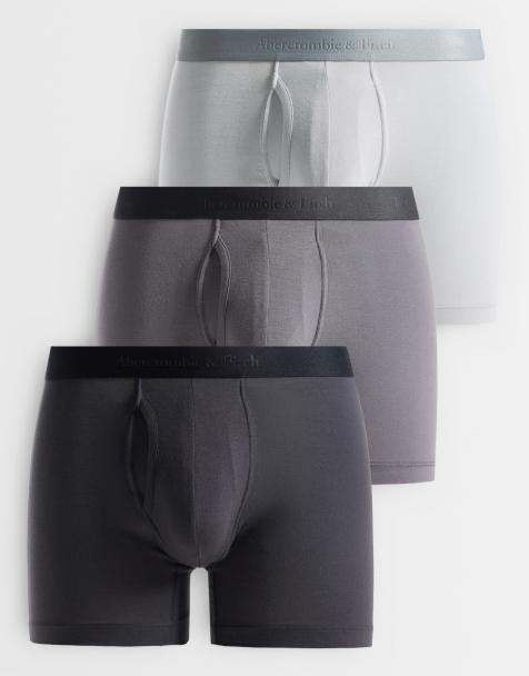 Abercrombie – Performance – Grå och svarta boxershorts, 3-pack - view 1
