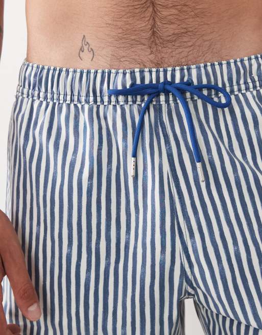 Abercrombie pull on swimshort in blue stripe , 4 of 5