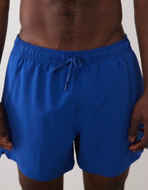 Abercrombie - Shorts de baño azules sin cierres, 3 de 5