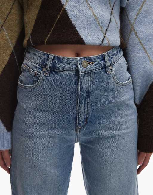 Abran Jeans Tall – 94 – Mellanblå jeans med vida ben och hög midja, 5 av 5