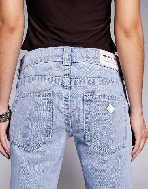 Abrand - 00 - Jean évasé à taille ultra basse - Bleu clair délavé, 5 de 5