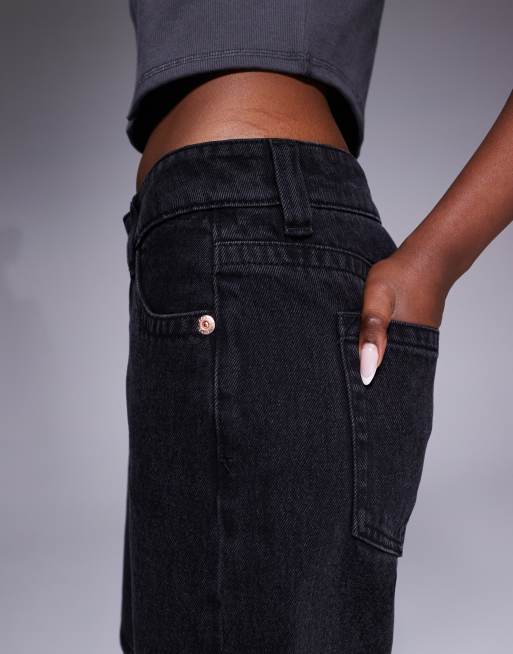 Abrand – 00 – Svarta, långa shorts med medelhög midja, 5 av 5