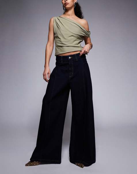 Abrand - 94 - Jeans met rechte pijpen en hoge taille in zwart - view 1