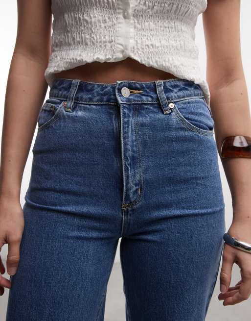 Abrand – 94 – Ljusblå, tvättade jeans med raka ben och hög midja, 4 av 5