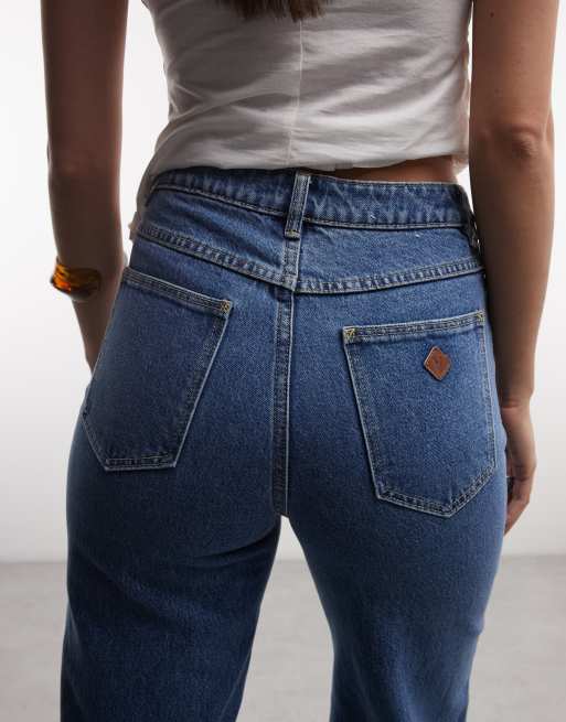 Abrand – 94 – Ljusblå, tvättade jeans med raka ben och hög midja, 5 av 5