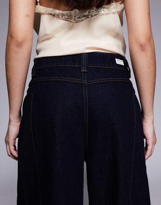 Abrand – 94 Mellanblå, tvättade, baggy jeans med vida ben, 4 av 5