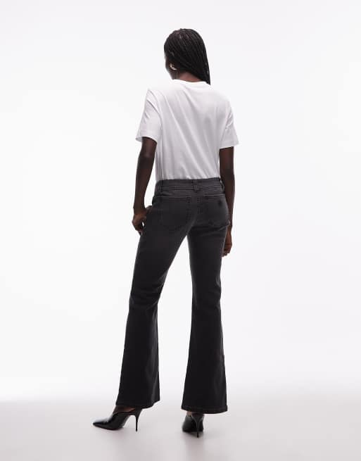 Abrand Jeans – 00 – Czarne jeansy z bardzo niskim stanem i rozszerzanymi nogawkami, 3 z 5