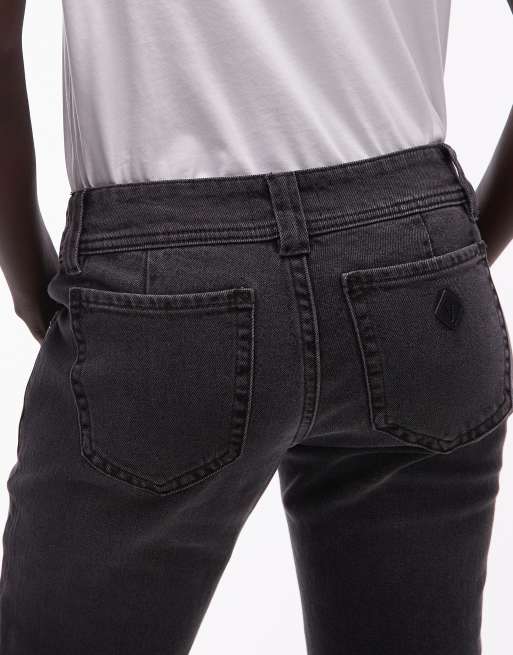 Abrand Jeans – 00 – Czarne jeansy z bardzo niskim stanem i rozszerzanymi nogawkami, 5 z 5