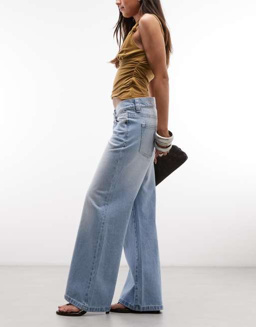 Abrand Jeans - 00 - Jean large à taille basse - Bleu clair délavé, 2 de 5