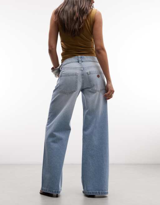 Abrand Jeans - 00 - Jean large à taille basse - Bleu clair délavé, 3 de 5