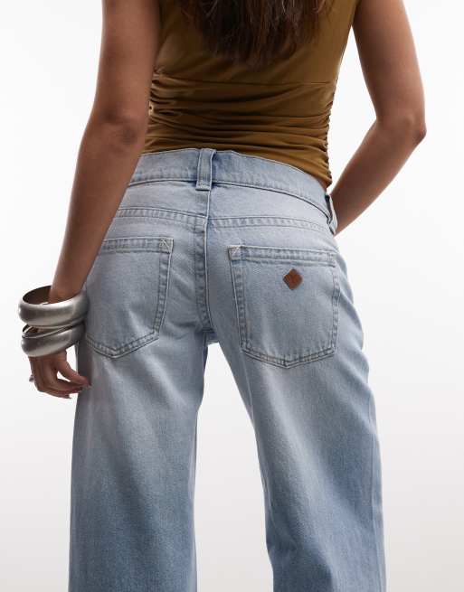 Abrand Jeans - 00 - Jean large à taille basse - Bleu clair délavé, 5 de 5