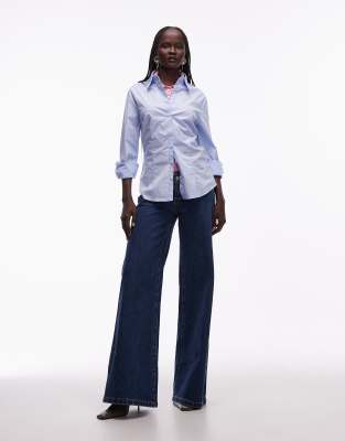 Abrand Jeans - 00 - Jean large à taille ultra basse - Bleu indigo