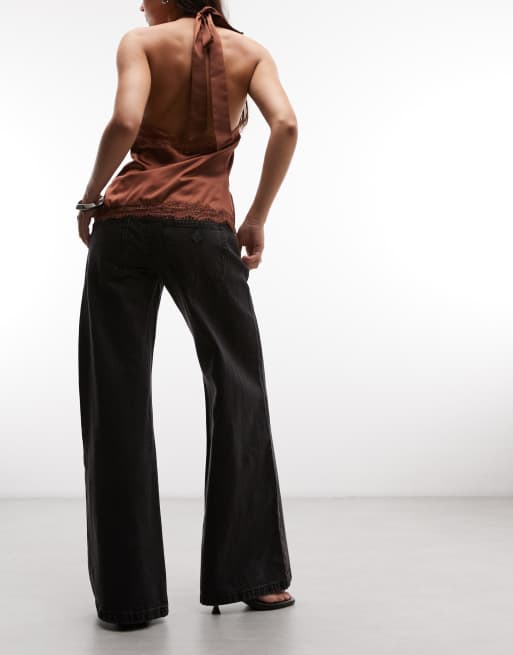 Abrand Jeans - 00 - Jean large ultra taille basse - Noir délavé, 3 de 5
