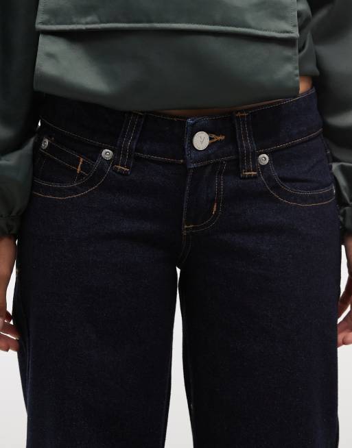 Abrand Jeans 00 super low wide leg jeans in midnight blue, 5 of 5