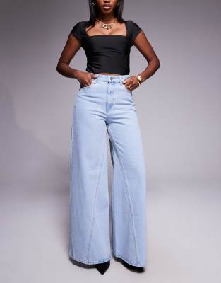 Abrand Jeans - 94 - Sehr weite Jeans in heller Waschung-Blau
