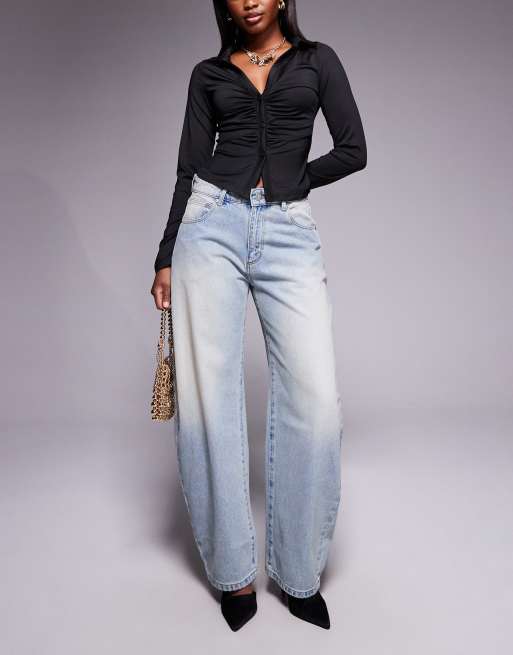 Abrand Jeans – 95 – Barrel-Jeans in heller Vintage-Waschung mit mittlerem Bund