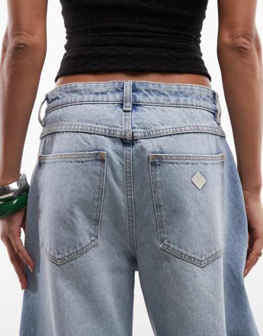 Abrand Jeans 95 barrel jeans in lichtblauw, 4 van 5