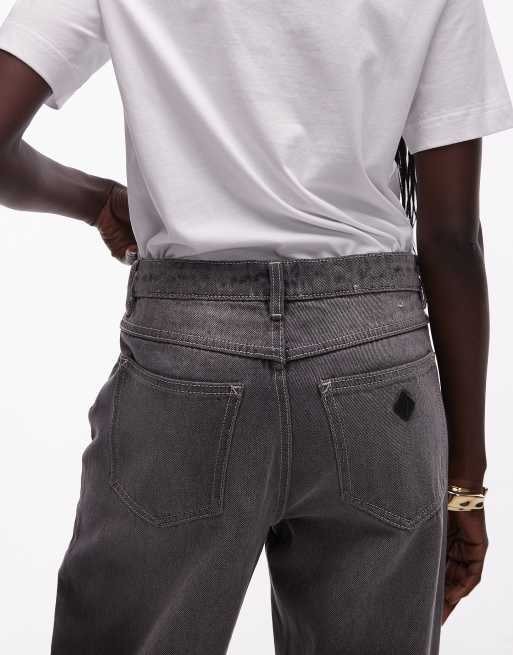 Abrand Jeans – 95 – Blekgrå, baggy jeans med medelhög midja, 2 av 5