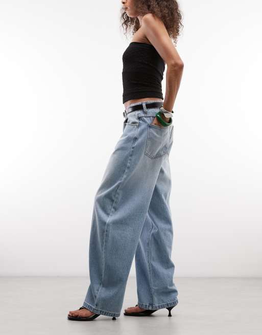 Abrand Jeans 95 jeans barrel w jasnoniebieskim kolorze, 3 z 5
