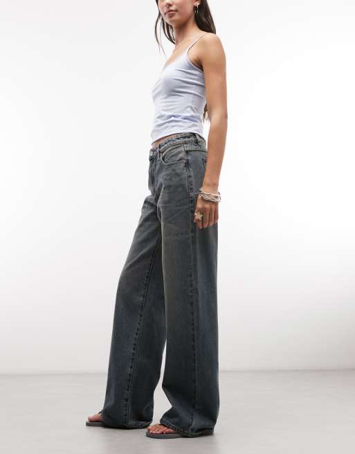 Abrand Jeans 95 mid rise baggy jeans in blue , 2 of 5