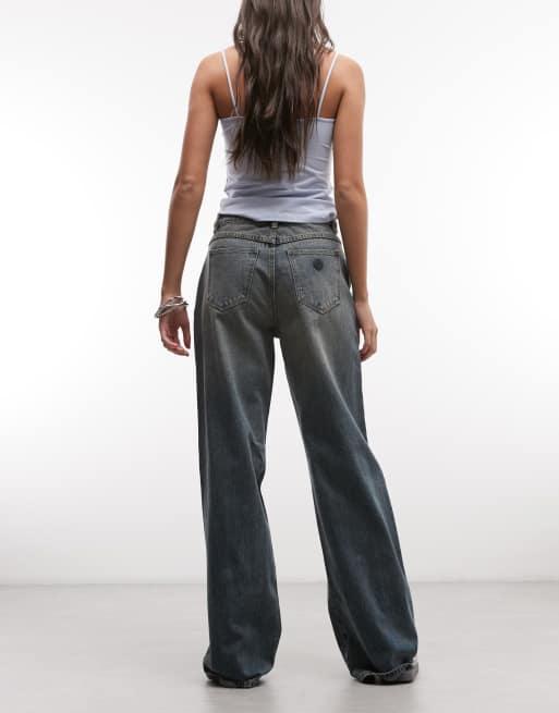 Abrand Jeans 95 mid rise baggy jeans in blue , 3 of 5