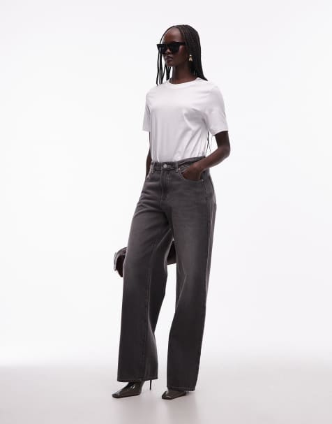 Abrand Jeans 95 mid rise baggy jeans in washed grey - view 1