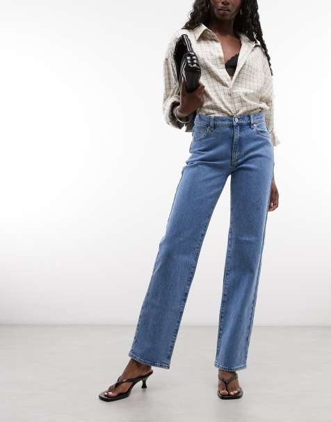 Abrand Jeans 95 straight leg jeans in mid blue - view 1