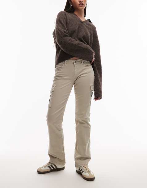 Abrand Jeans - 99 - Bootcut jeans met lage taille in naturel stone - view 1