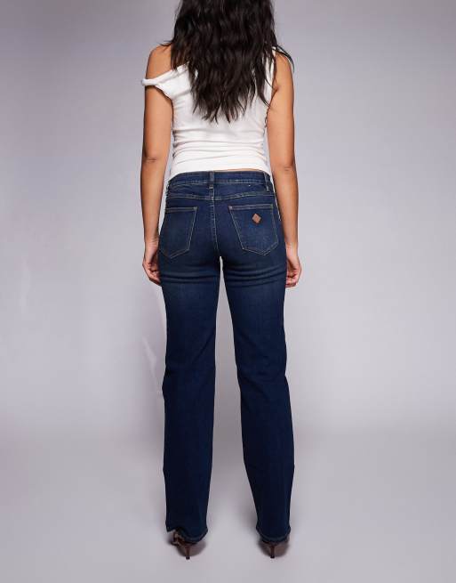 Abrand Jeans - 99 - Jean droit à taille basse - Bleu foncé délavé, 2 de 5