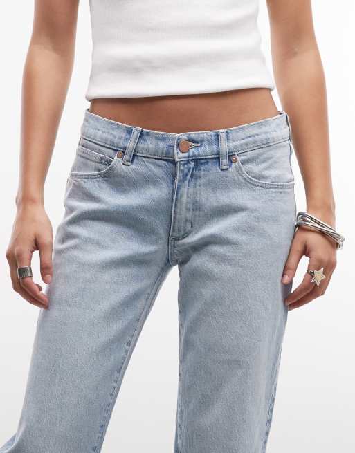 Abrand Jeans – 99 – Jeans in blauer Stone-Waschung mit geradem Schnitt und niedrigem Bund, 5 von 5
