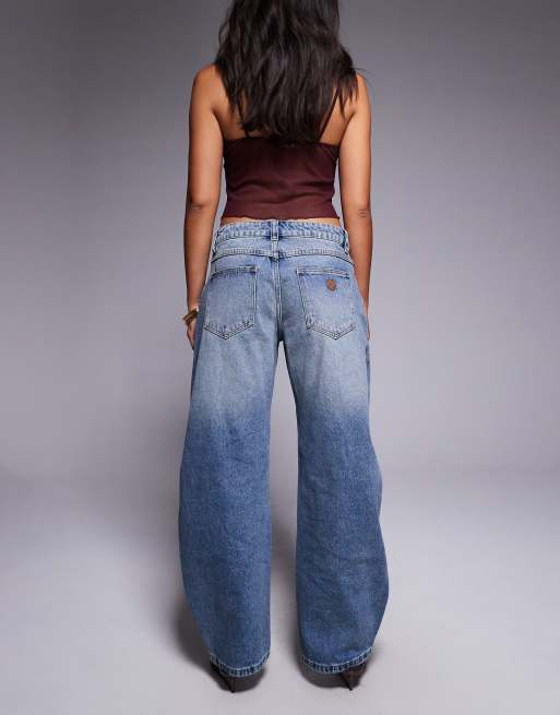Abrand Jeans 99 low barrel leg jeans in mid vintage wash