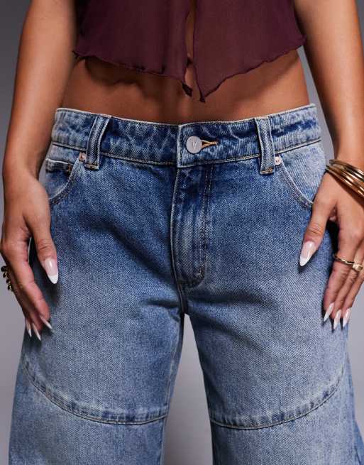 Abrand Jeans 99 low barrel leg jeans in mid vintage wash
