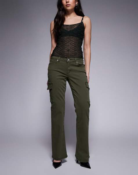 Abrand Jeans 99 low rise bootcut jeans in army green